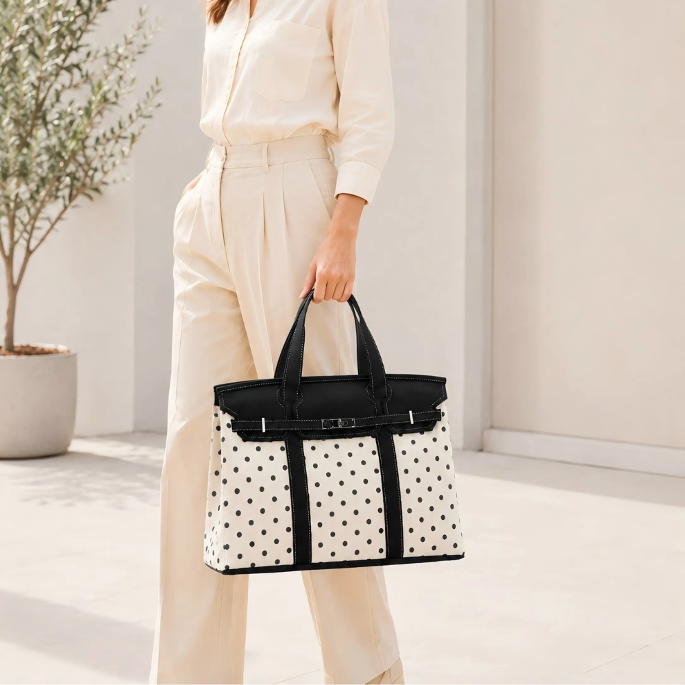 Polka Dot Boatkin Tote Bag