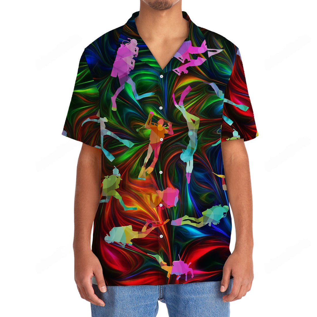 Scuba Diving Color Hawaiian Shirt
